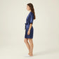 Satin Wrap Robe with Self Tie Waist Belt Short Sleeve Silky Smooth Lightweight Robe