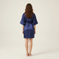 Satin Wrap Robe with Self Tie Waist Belt Short Sleeve Silky Smooth Lightweight Robe