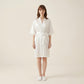 Satin Wrap Robe with Self Tie Waist Belt Short Sleeve Silky Smooth Lightweight Robe