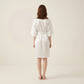 Satin Wrap Robe with Self Tie Waist Belt Short Sleeve Silky Smooth Lightweight Robe