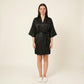 Satin Wrap Robe with Self Tie Waist Belt Wide Sleeves and Smooth Lightweight Silky Finish