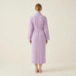 Long Plush Robe with Shawl Collar Tie Waist Belt Front Pockets Soft Fleece Robe