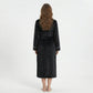 Plush Hooded Bathrobe with Waist Tie Belt Long Sleeve Wrap Design and Front Patch Pockets