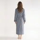 Plush Long Sleeve Shawl Collar Bathrobe with Contrast Trim and Adjustable Waist Tie Belt