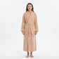 Plush Long Sleeve Wrap Bathrobe with Waist Tie Belt and Front Patch Pockets