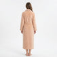 Plush Long Sleeve Wrap Bathrobe with Waist Tie Belt and Front Patch Pockets