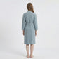 Waffle Knit Long Sleeve Bathrobe with Adjustable Waist Tie Belt and Front Patch Pockets