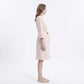 Waffle Knit Long Sleeve Bathrobe with Adjustable Waist Tie Belt and Front Patch Pockets