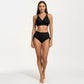 2-Piece Set Twist Front Bikini Top with Lace Up High Waisted Bottom