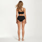 2-Piece Set Twist Front Bikini Top with Lace Up High Waisted Bottom