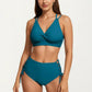 2-Piece Set Twist Front Bikini Top with Lace Up High Waisted Bottom