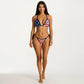 2-Piece Triangle Bikini Set with Patriotic Print and Tie Side Bottom