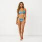 2-Piece Printed Triangle Bikini Set with Adjustable Straps and Side Tie Bottom