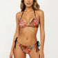 2-Piece Printed Triangle Bikini Set with Adjustable Straps and Side Tie Bottom