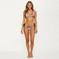 2-Piece Printed Triangle Bikini Set with Adjustable Straps and Side Tie Bottom
