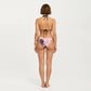 2-Piece Printed Triangle Bikini Set with Adjustable Straps and Side Tie Bottom