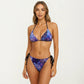 2-Piece Printed Triangle Bikini Set with Adjustable Straps and Side Tie Bottom