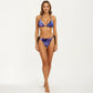 2-Piece Printed Triangle Bikini Set with Adjustable Straps and Side Tie Bottom