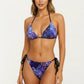 2-Piece Printed Triangle Bikini Set with Adjustable Straps and Side Tie Bottom