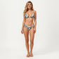 2-Piece Floral Print Triangle Bikini Set with Halter Top and Side Tie Bottom