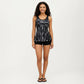 2-Piece Tankini Swim Set with Printed Sleeveless Top and Swim Shorts