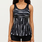 2-Piece Tankini Swim Set with Printed Sleeveless Top and Swim Shorts