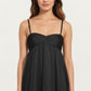 Spaghetti Strap Babydoll Mini Dress with Sweetheart Neckline Flowy A-Line Silhouette