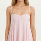 Spaghetti Strap Babydoll Mini Dress with Sweetheart Neckline Flowy A-Line Silhouette