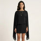 Mini Dress with Sheer Draped Long Sleeves and Fitted Skirt Elegant Party Outfit