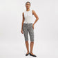 Gingham Capri Pants Mid Rise Stretch Fit Cropped Length Slim Silhouette