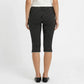 Polka Dot Capri Pants Mid Rise Stretch Fit Cropped Length Slim Silhouette