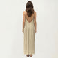 Sleeveless Spaghetti Strap Maxi Dress with Flowing Relaxed Silhouette Lightweight Fabric