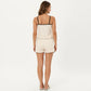 2-Piece Set Sleeveless Pajama Cami Top with Bow Tie Detail and Relaxed Fit Shorts Sleepwear Set