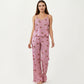 2-Piece Set Sleeveless Pajama Cami Top with Adjustable Straps and Relaxed Fit Pants Sleepwear Set