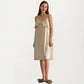 Sleeveless Pajama Dress with Spaghetti Straps Tie Front Ruffle Trim Nightgown Relaxed Fit Sleepwear