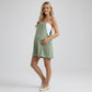 Maternity Sleeveless Tie Side Romper with Adjustable Straps Loose Fit Soft Stretch Jumpsuit