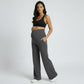 High Waist Maternity Wide Leg Pants with Over Belly Panel Soft Stretch Lounge Pants