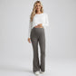 High Waist Maternity Flare Pants with Over Belly Panel Stretch Fitted Bootcut Lounge Pants