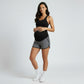 Maternity Athletic Shorts with Over Belly Panel Built In Liner Stretch Workout Shorts