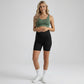 High Waist Maternity Bike Shorts with Over Belly Panel Smooth Stretch Activewear Shorts