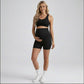 High Waist Maternity Bike Shorts with Over Belly Panel Stretch Fitted Activewear Shorts