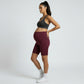 High Waist Maternity Bike Shorts with Over Belly Panel Stretch Activewear Workout Shorts