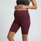 High Waist Maternity Bike Shorts with Over Belly Panel Stretch Activewear Workout Shorts