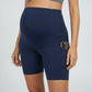 High Waist Maternity Bike Shorts with Over Belly Panel Stretch Activewear Workout Shorts