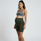 High Waist Maternity Bike Shorts with Over Belly Panel Stretch Activewear Workout Shorts