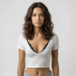 Lace Triangle Bralette with Adjustable Straps and Front Closure Soft Lightweight Design