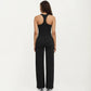 Square Neck Racerback Crop Tank Fitted Stretch Athletic Workout Top for Yoga Training