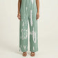 Sleeveless Tie Dye Wide Leg Jumpsuit with Spaghetti Straps Side Pockets Relaxed Fit