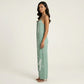 Sleeveless Tie Dye Wide Leg Jumpsuit with Spaghetti Straps Side Pockets Relaxed Fit