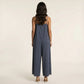 Sleeveless Striped Wide Leg Jumpsuit with Spaghetti Straps Loose Fit Flowy One Piece